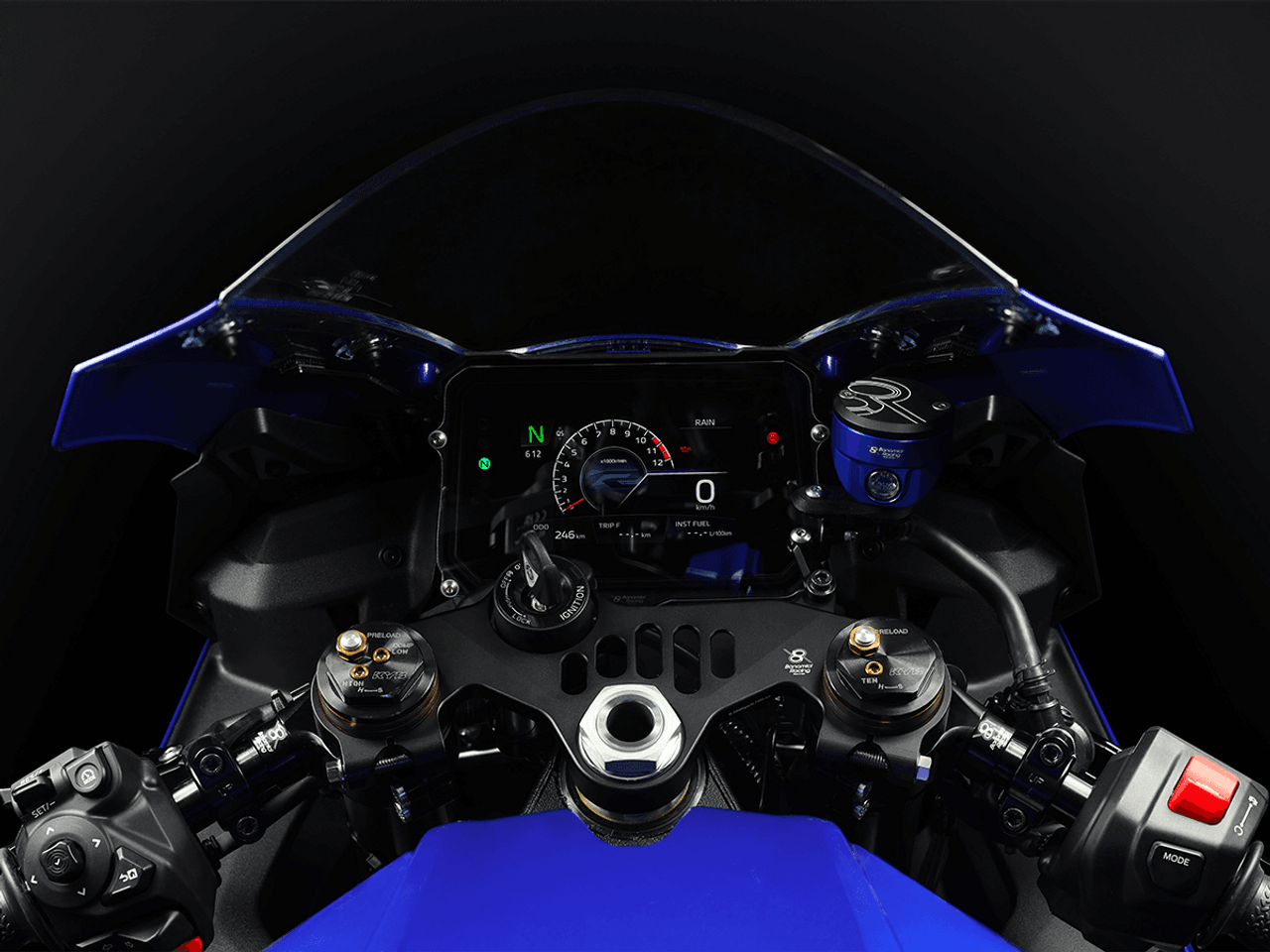 Bonamici Triple Tree Clamp Yamaha R9 (Blue) (Street)