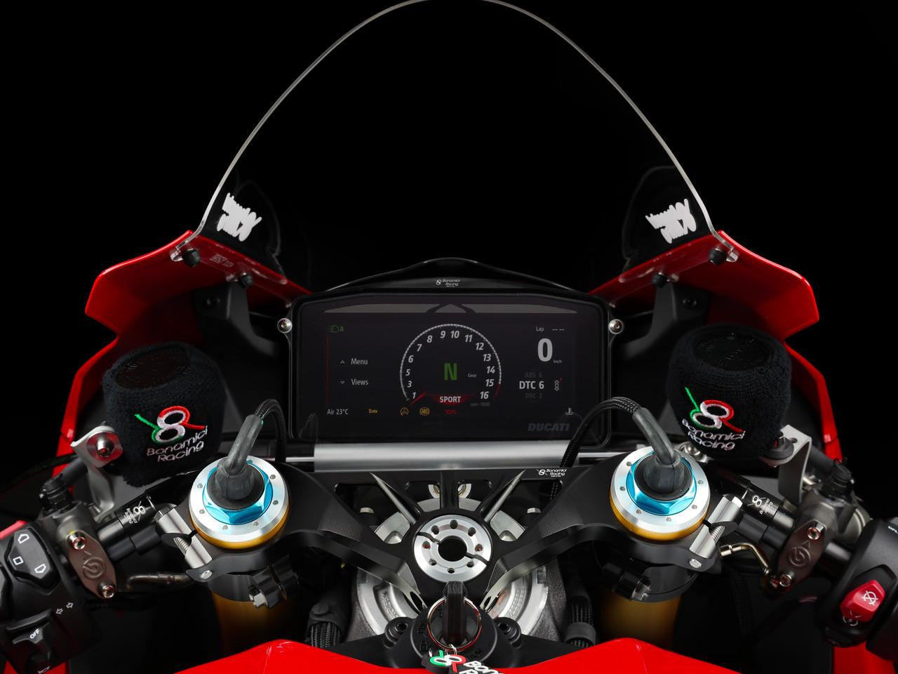 Bonamici Triple Tree Clamp Ducati Panigale V4 S/R (Red) (2025+)