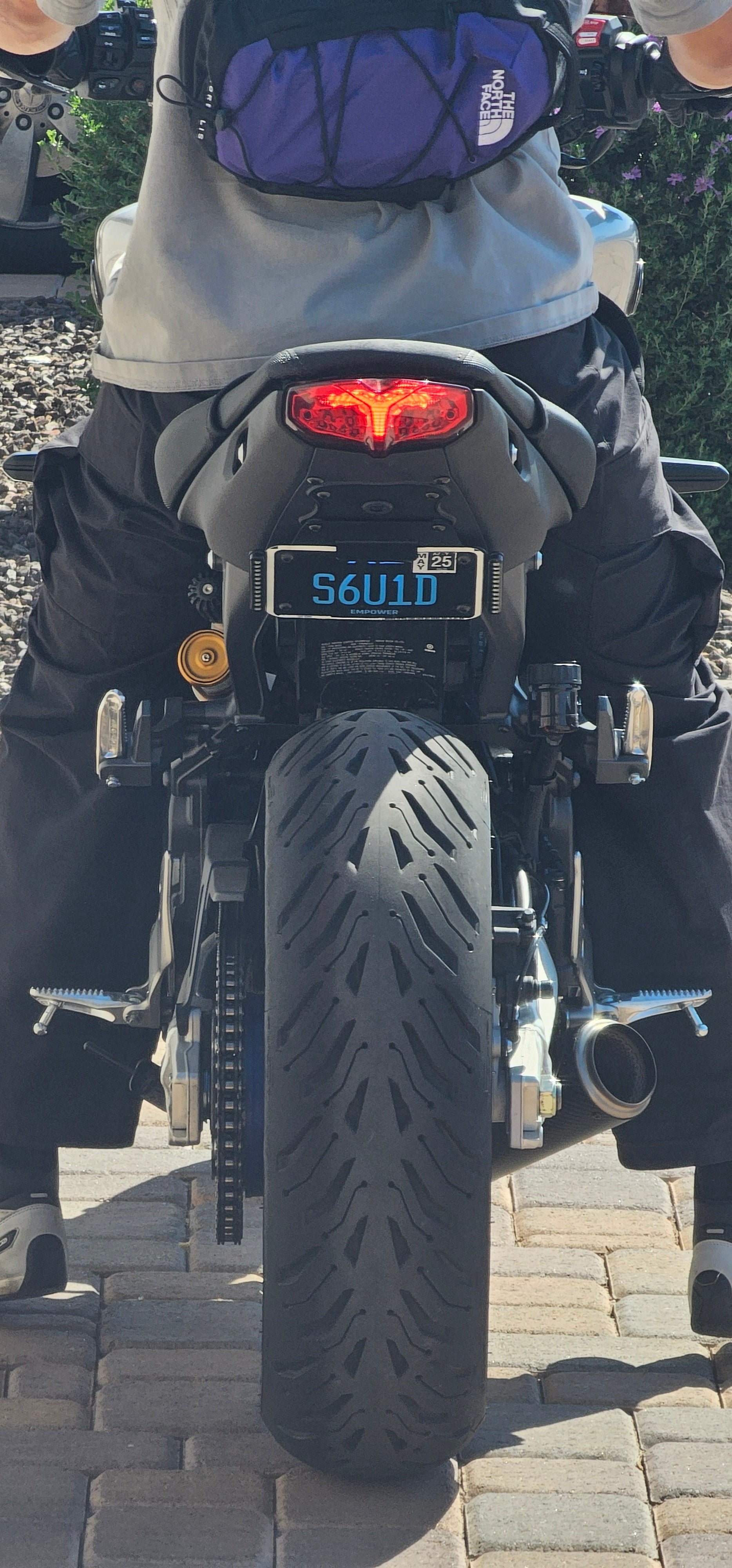 Yamaha MT09 fender eliminator rear view