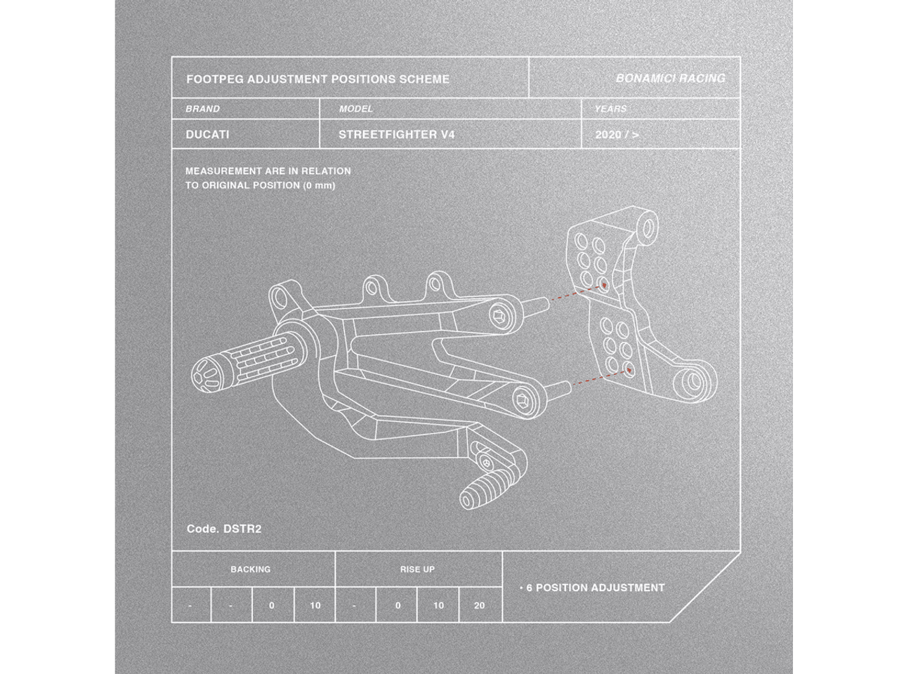 Bonamici Ducati Streetfighter V4/S Rearsets (2020+)