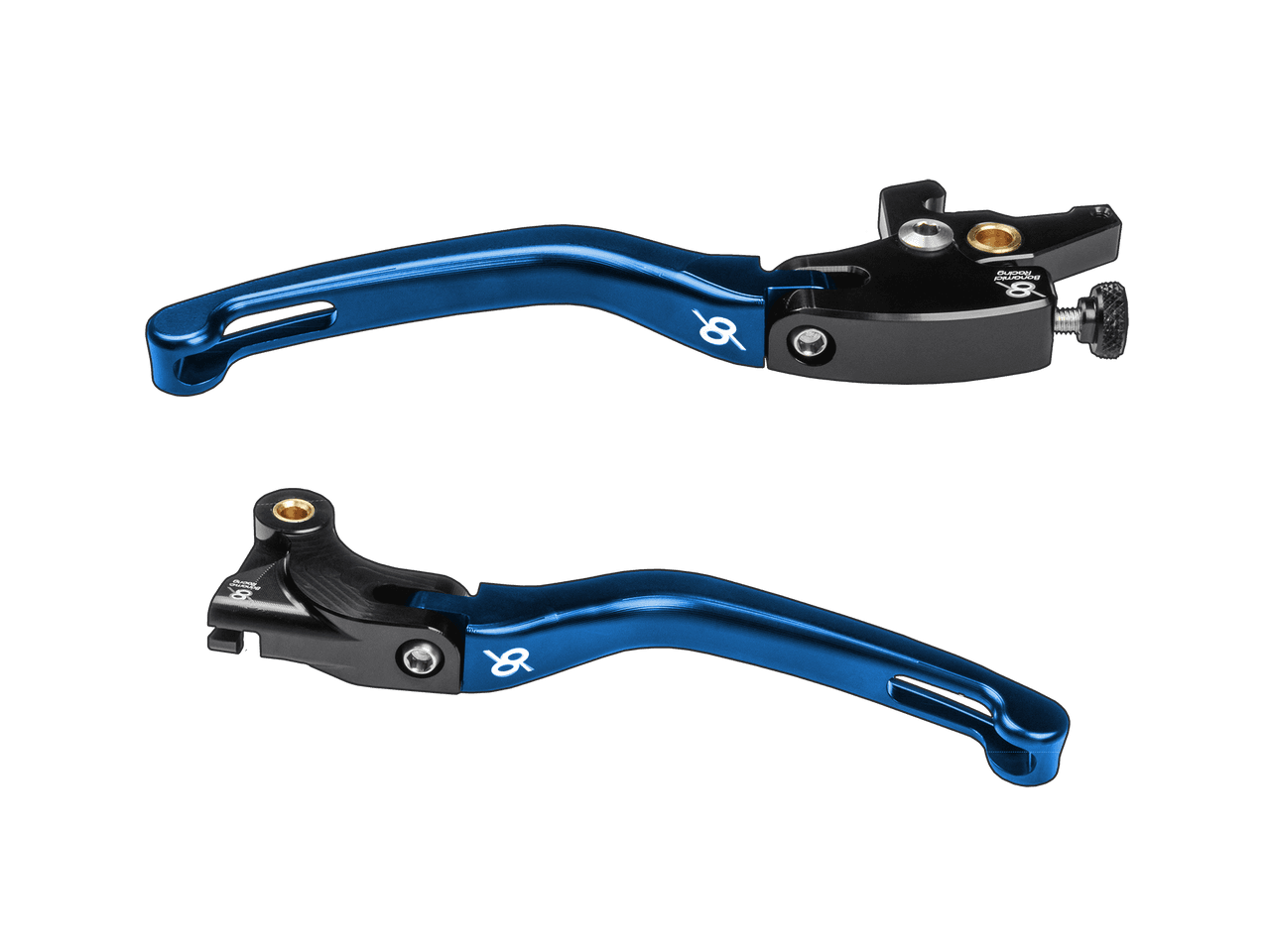 Bonamici Yamaha R3 Folding Levers (2015+) (Black/Blue)
