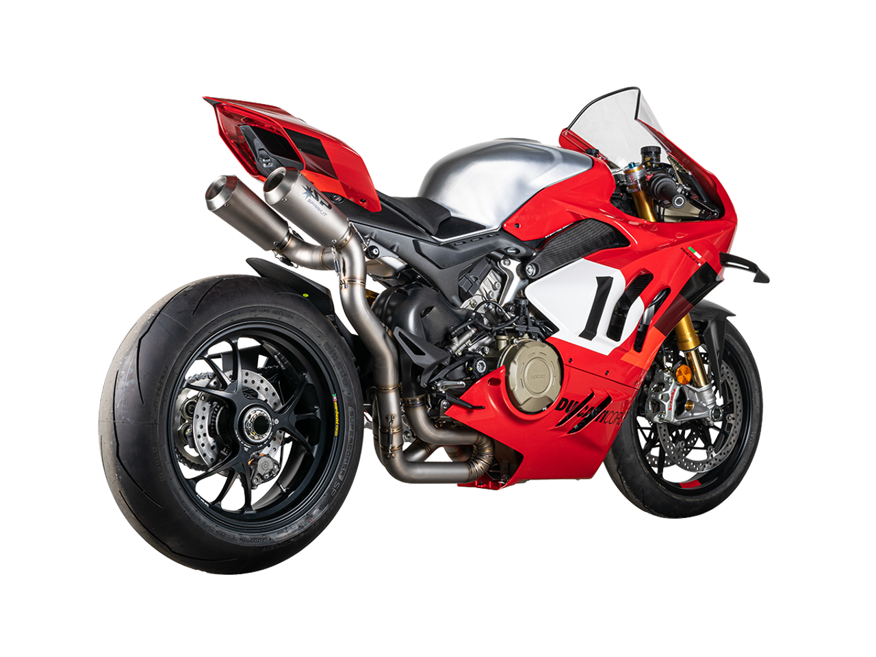 Spark Ducati Panigale V4 S/R Streetfighter "Double GP" Titanium Semi-Full Exhaust System (SingleArm Rear)