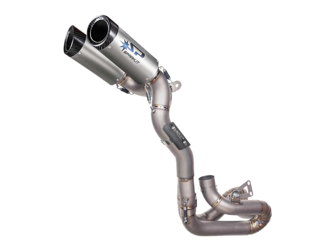 Spark Ducati Panigale V4 S/R Streetfighter "Double Dyno" Titanium Semi-Full Exhaust System (Carbon) (SingleArm Rear)