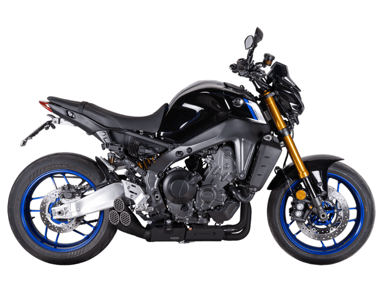 Spark Yamaha MT-09 / XSR 900 "Triple Exit Dark" Full Exhaust System (Race) (2021+)