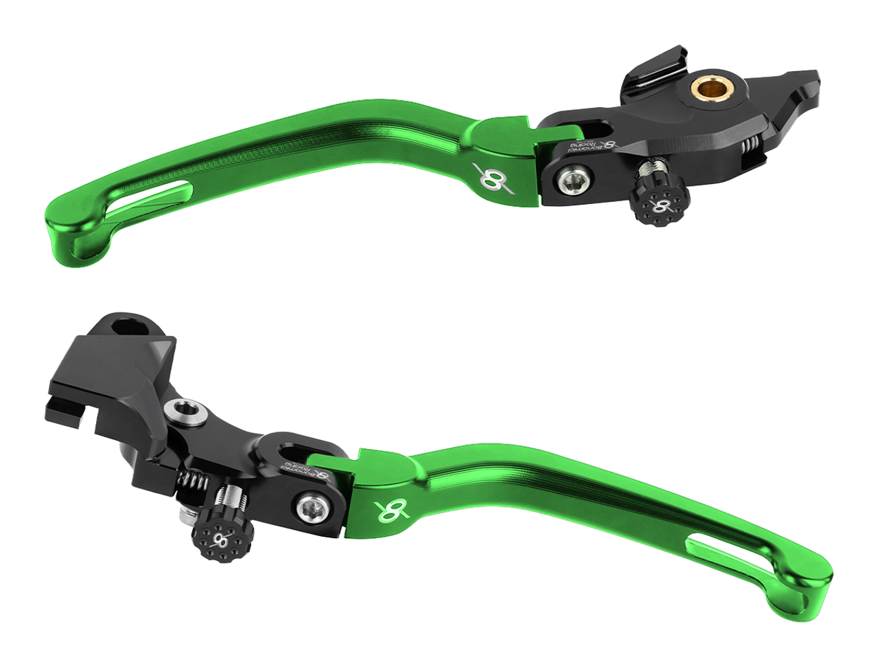 Bonamici Kawasaki Ninja ZX-4R/RR Folding Levers (Black/Green)