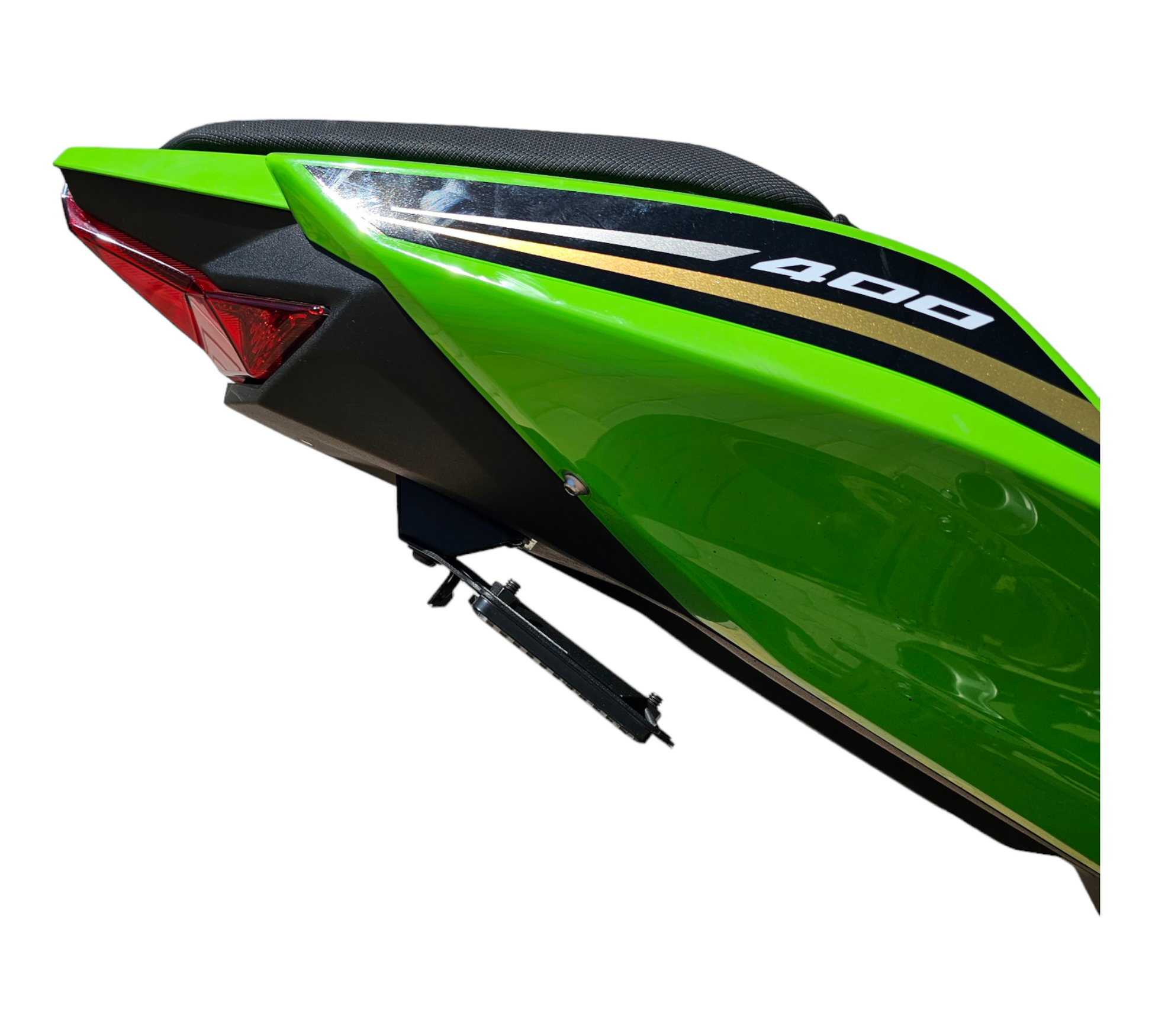 Kawasaki Ninja 400 fender eliminator up close side view
