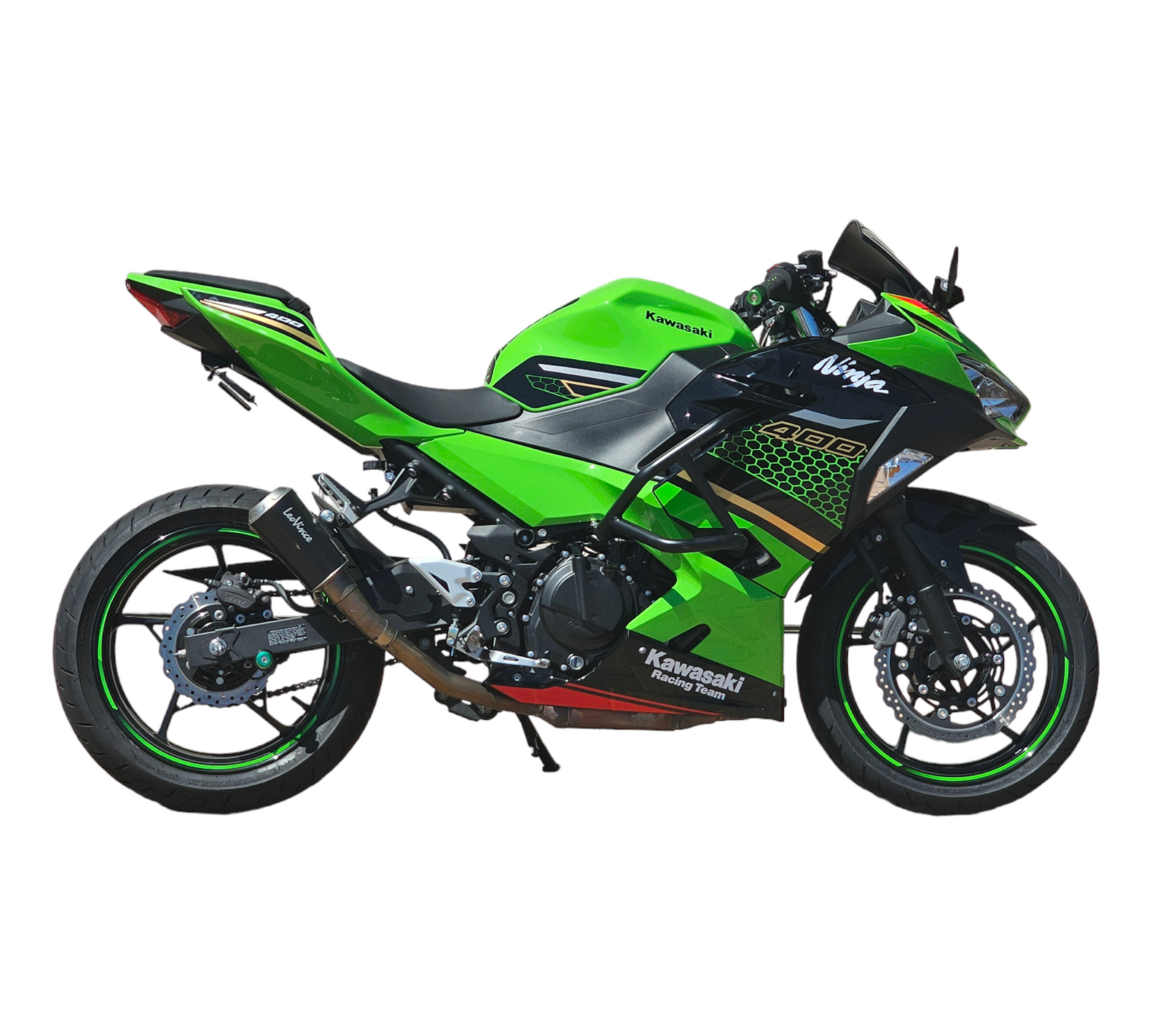 Kawasaki Ninja 400 tail tidy white background side view
