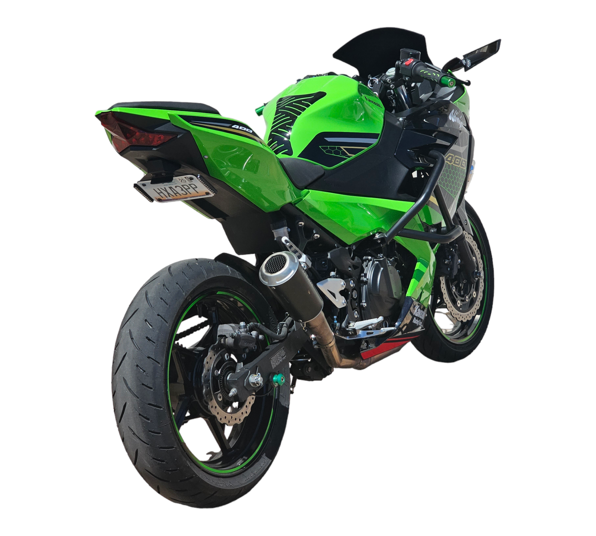 Kawasaki Ninja 400 tail tidy diagonal full view