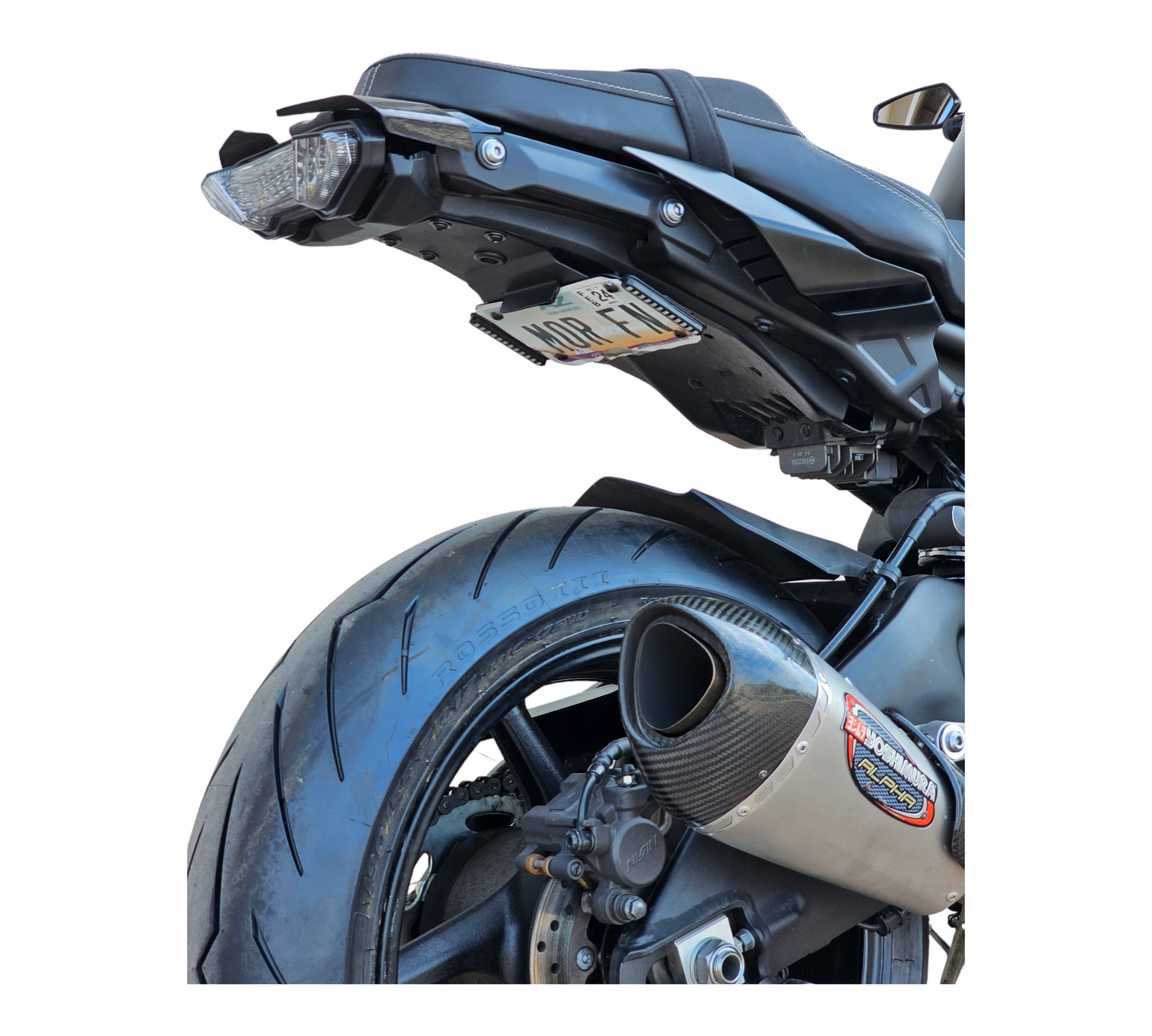 Yamaha MT10 tail tidy diagonal view