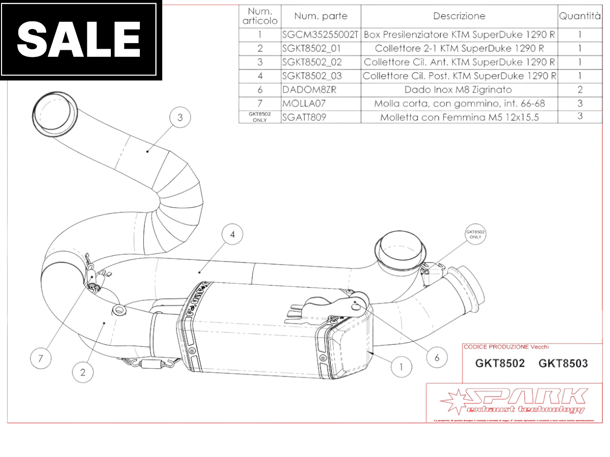 Spark KTM 1390 / 1290 Super Duke R / R Evo "Double Grid-O" Full Titanium Exhaust System (2020+)