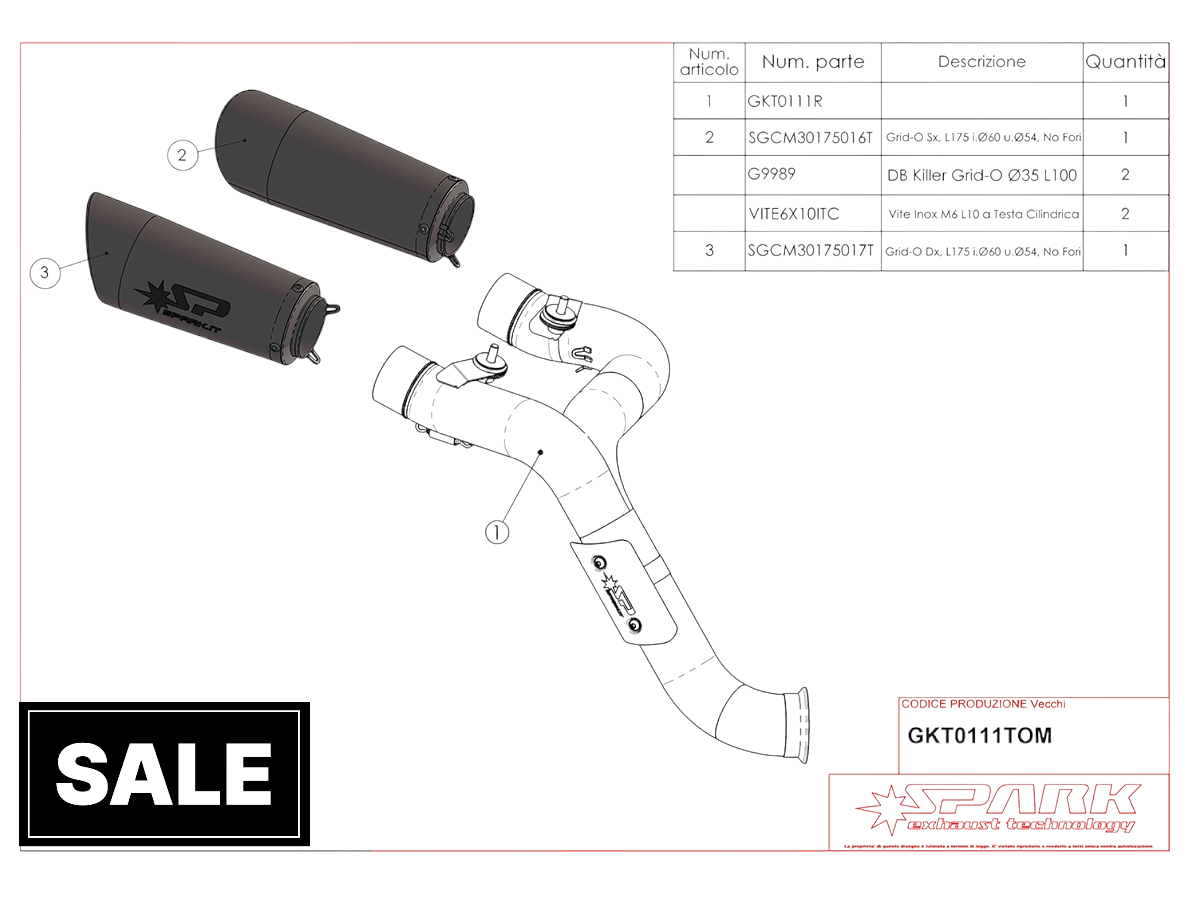Spark KTM 1390 / 1290 Super Duke R / R Evo "Double Grid-O" Full Titanium Exhaust System (2020+)