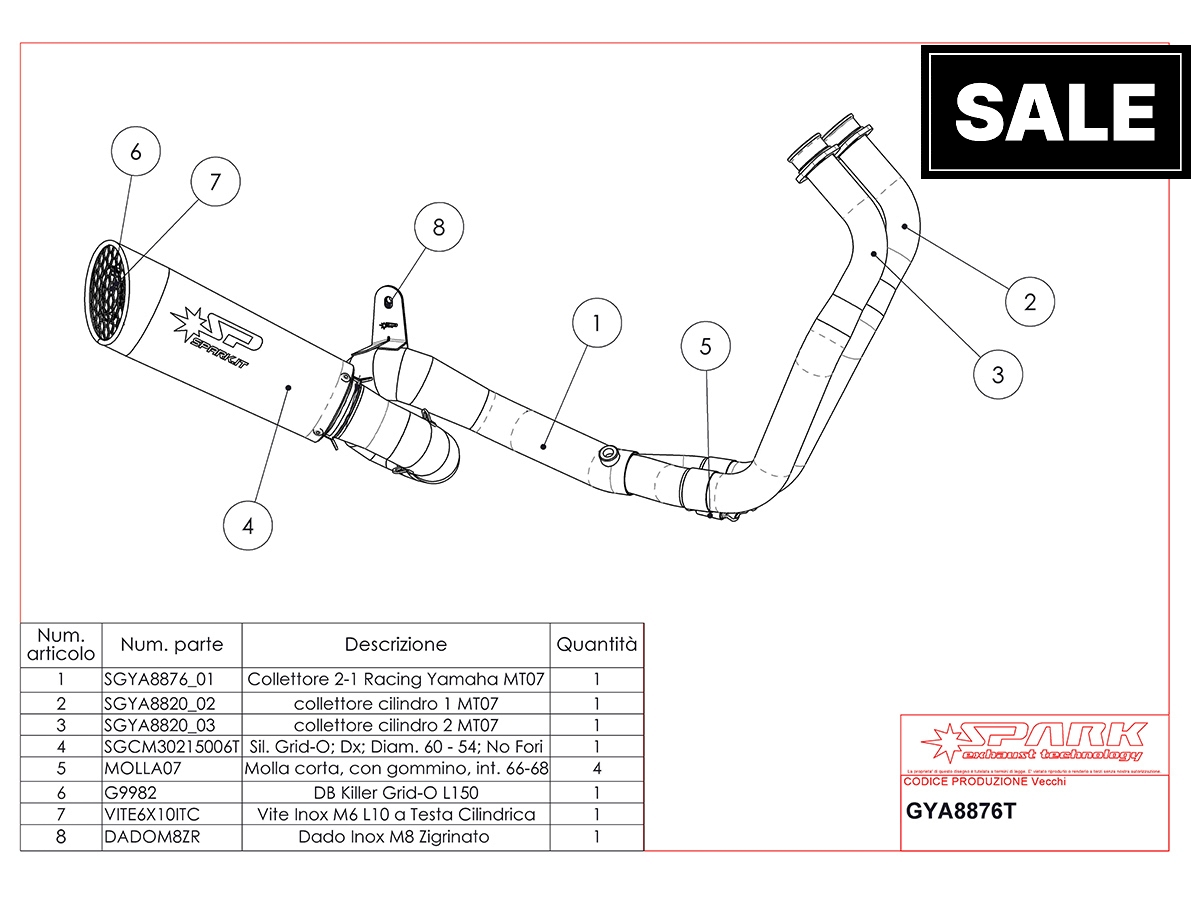 Spark Yamaha R7 "Grid-O" Full Exhaust System