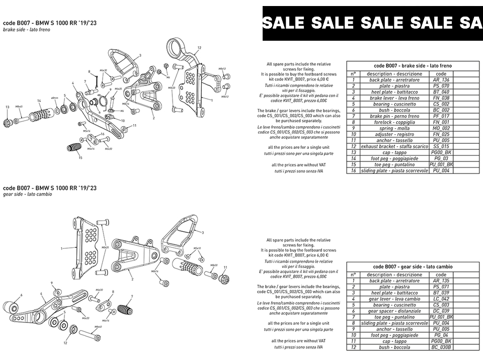 Bonamici Rearsets for BMW S1000RR (2020+)