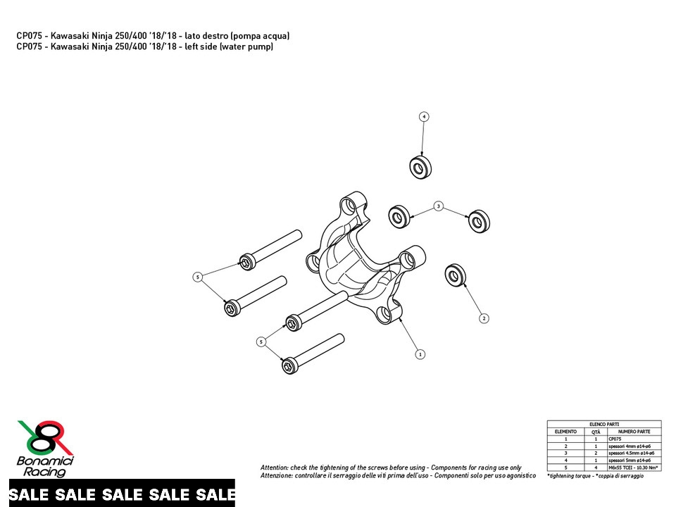 Bonamici Kawasaki Ninja 500 / 400 Case Savers (3-Piece Kit)