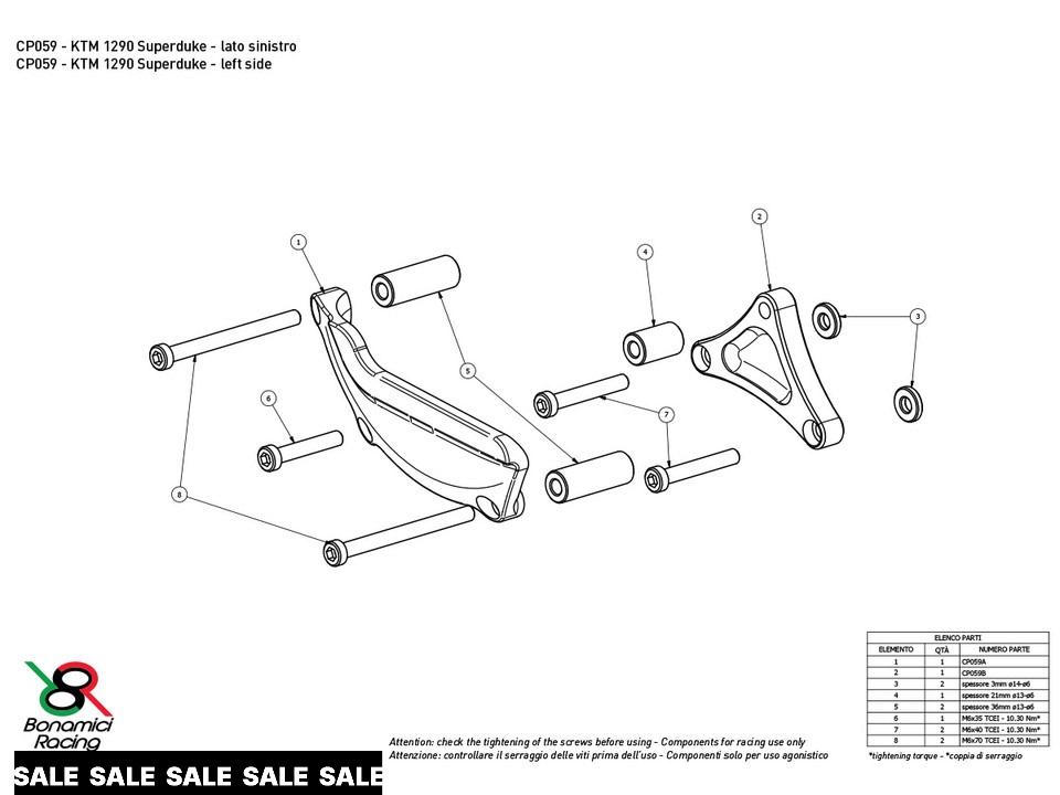 Bonamici KTM 1390 Super Duke R Case Savers