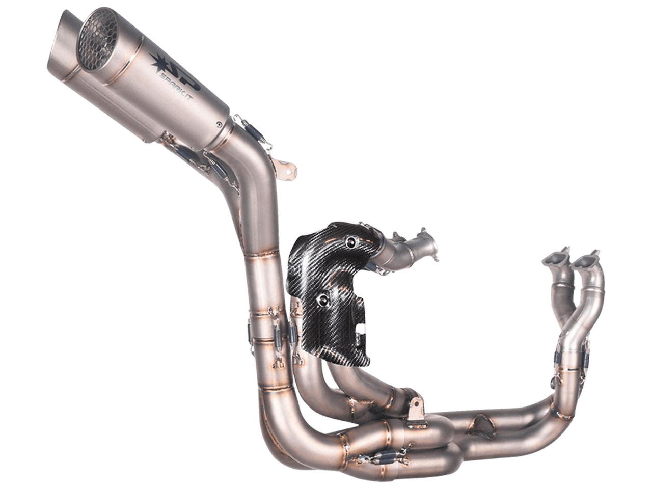 Spark Ducati Panigale V4 S/R Streetfighter "Double Grid-O" Titanium Full Exhaust System (WSBK Evolution) (SingleArm Rear)