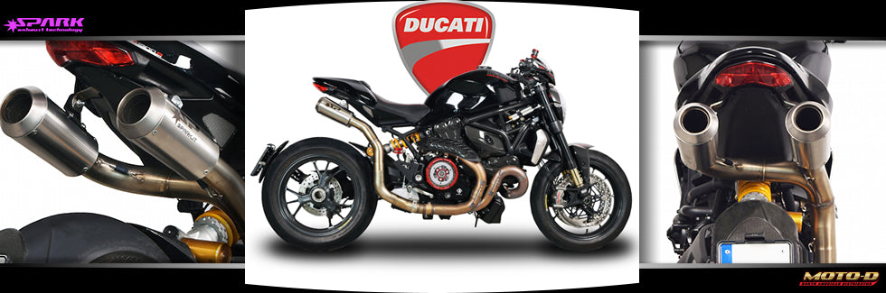 Spark Ducati Monster 1200 S/R High "Double-GP Titanium" Semi-Full Exhaust System (2016+)