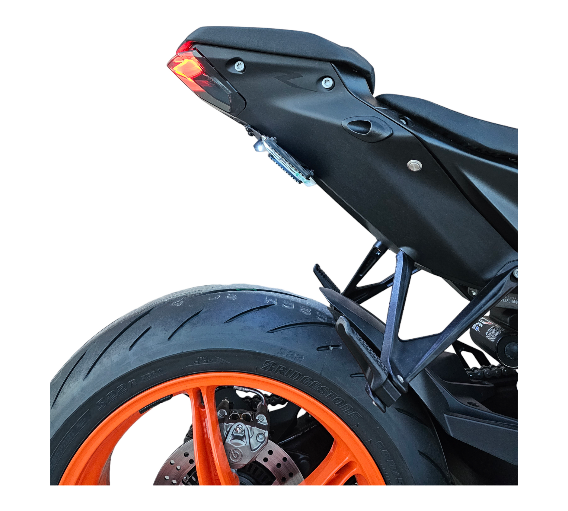 KTM Superduke 1290R fender eliminator up close side view