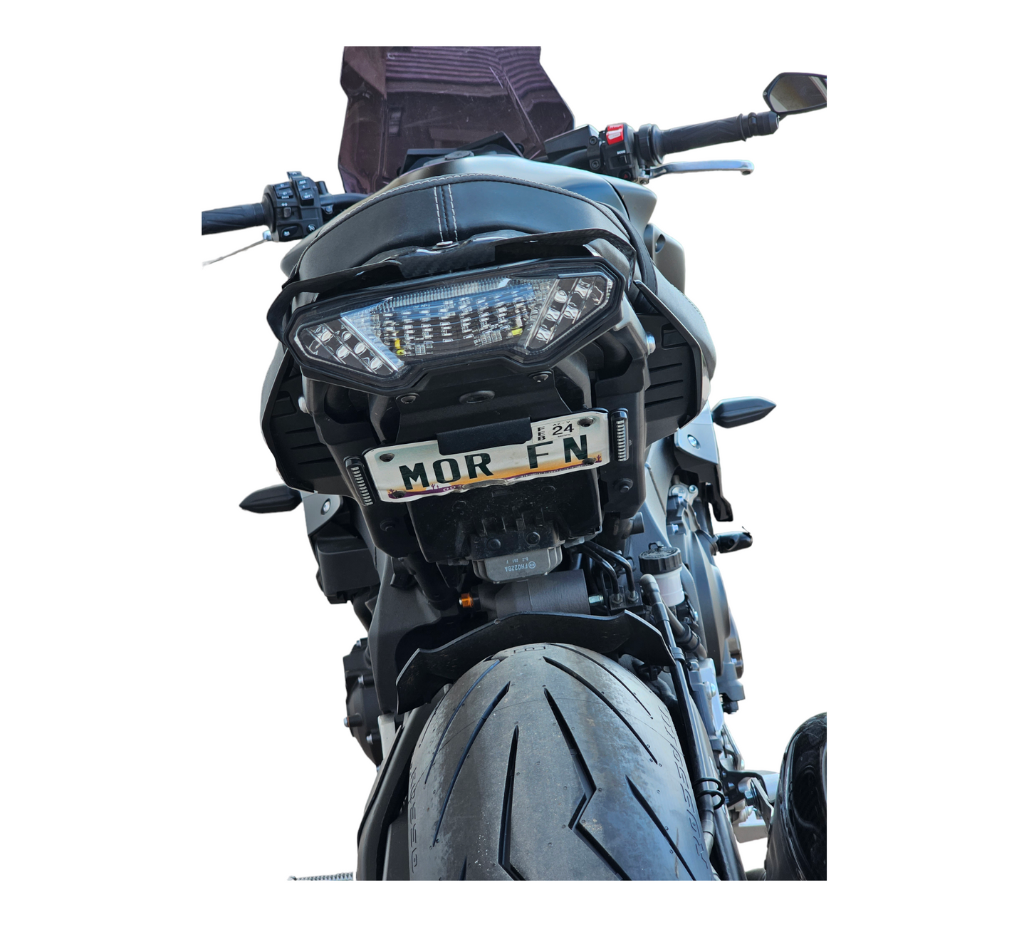 Yamaha MT10 fender eliminator rear view