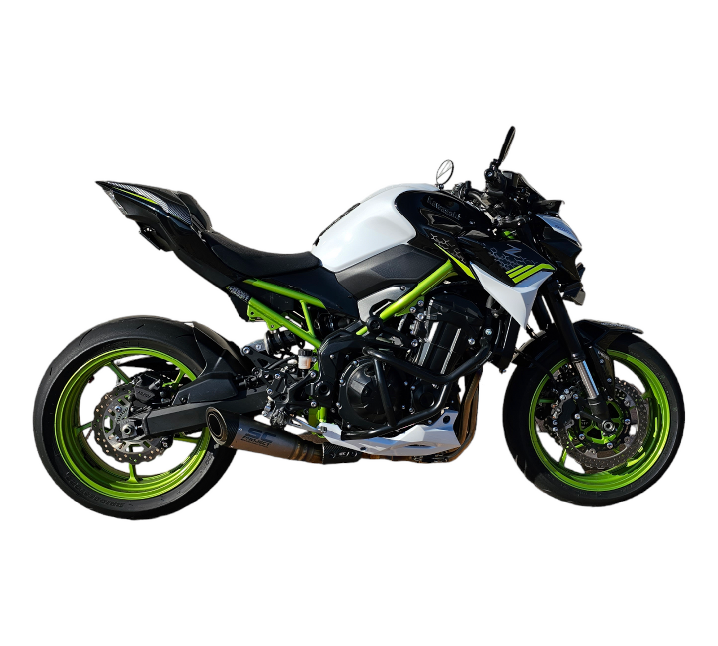 Kawasaki Z900 fender eliminator full view white background