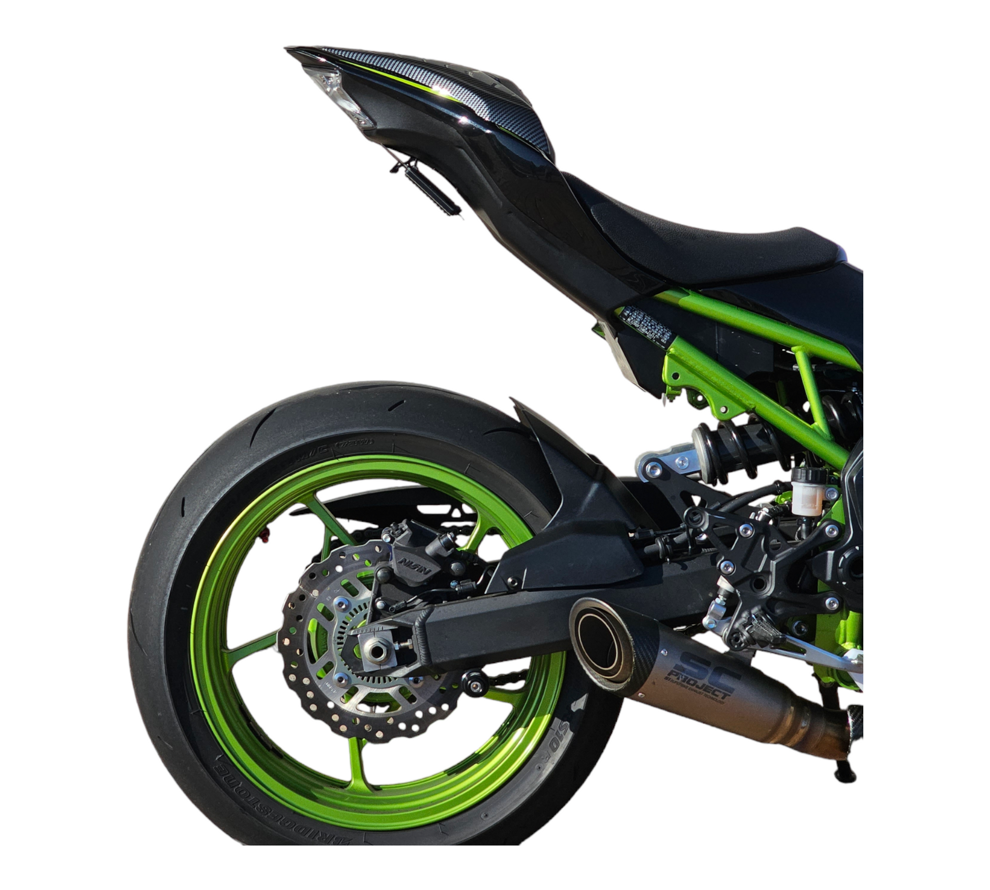 Kawasaki Z900 tail tidy up close side view