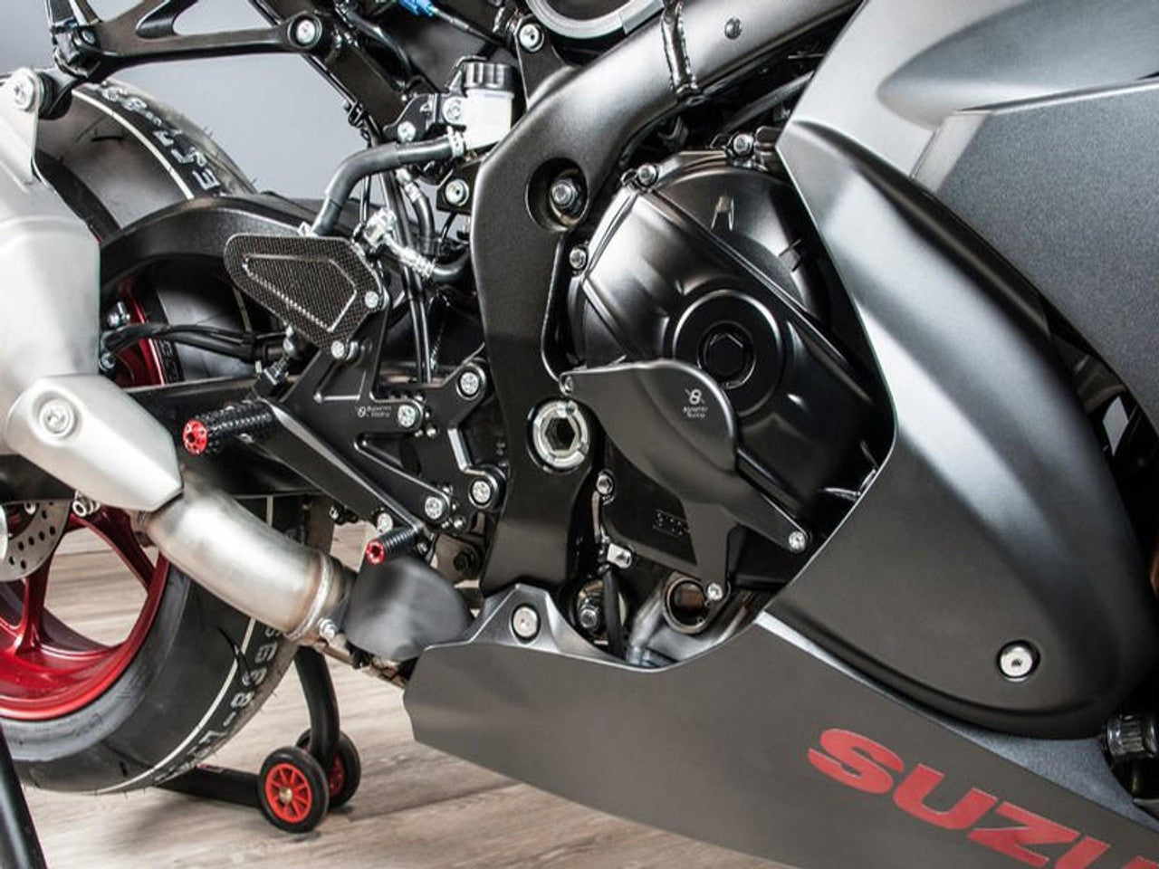 Bonamici Suzuki GSX-R 1000 Rearsets (w/ Carbon Fiber Heel Guards) (2017+)