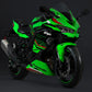 Bonamici Kawasaki Ninja ZX-4R/RR Folding Levers (Black/Green)