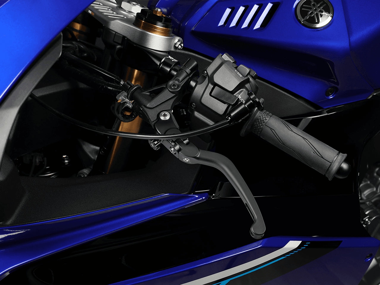 Bonamici Yamaha R9 Brake & Clutch Levers (Black/Blue)