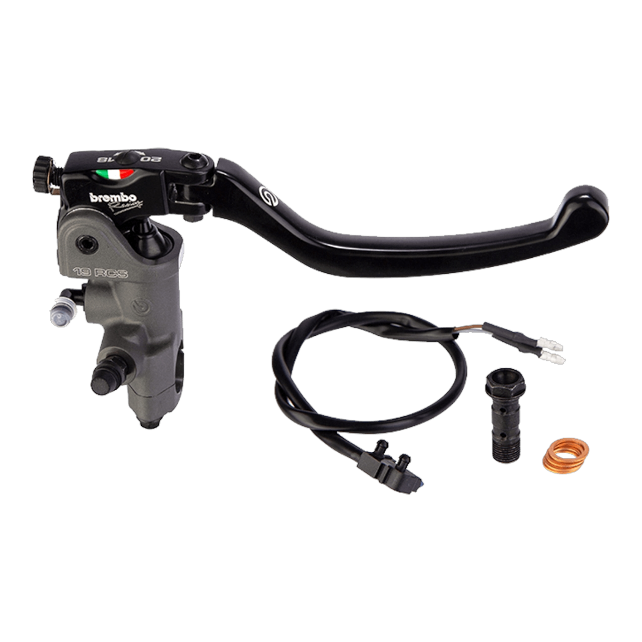 Brembo 19 RCS Brake Master Cylinder w/ Folding Lever (for 7/8