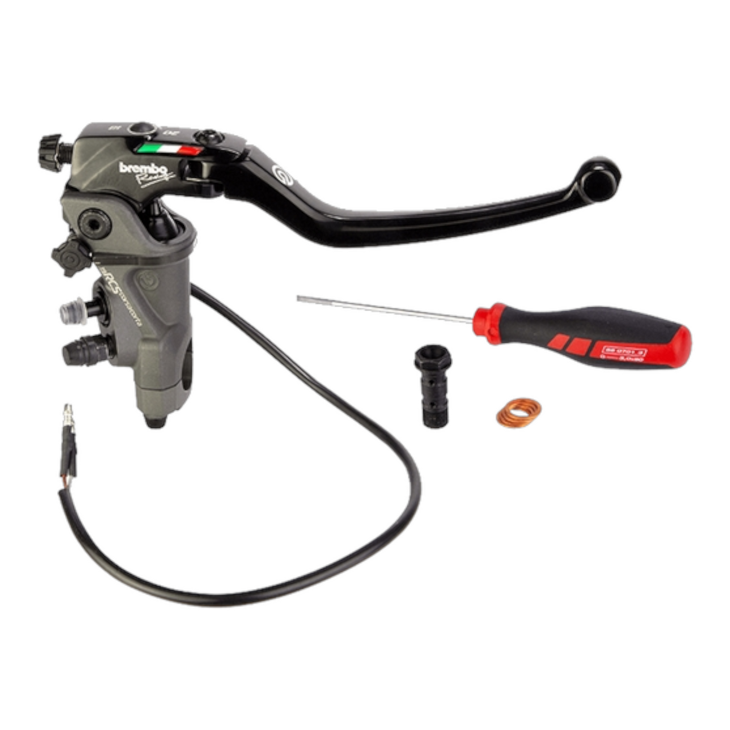 Brembo 19 RCS Corsa Corta Brake Master Cylinder w/ Folding Lever (for 7/8" Bar)