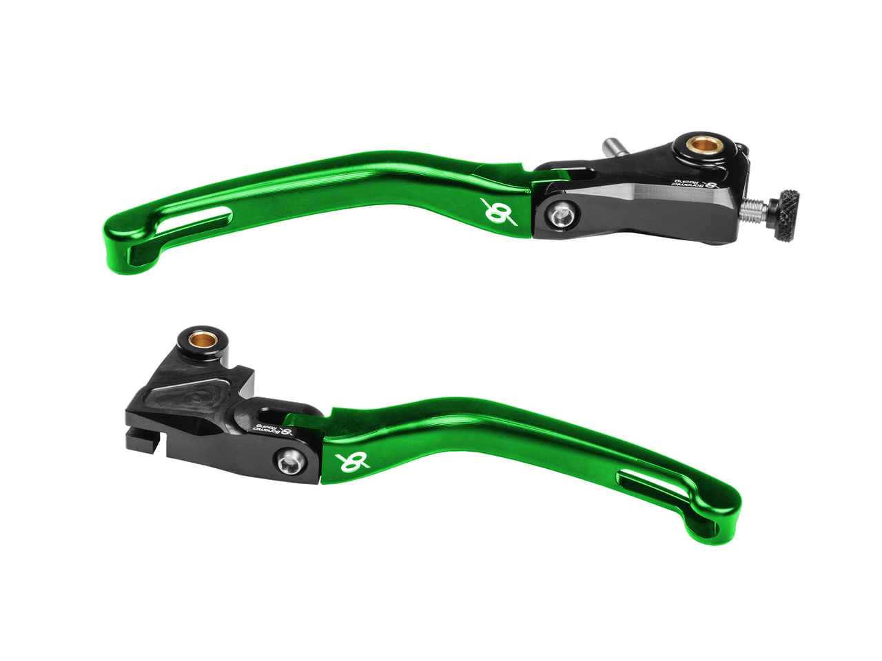 Bonamici Kawasaki Ninja ZX-6R Folding Levers (05-18) (Black/Green)