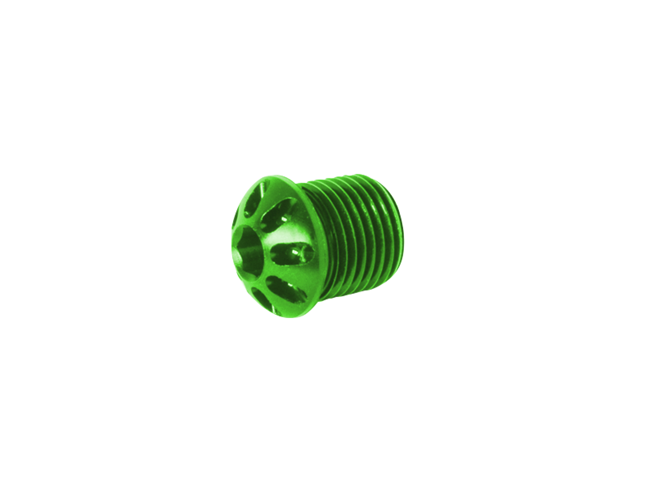 Bonamici Fixed Footpeg Caps (Green) (1/pr)