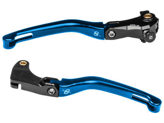 Bonamici Yamaha R1 Folding Levers (2015+) (Black/Blue)