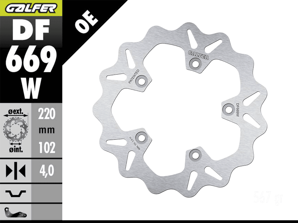 Galfer Aprilia RS 660 Rear Brake Wave Rotor
