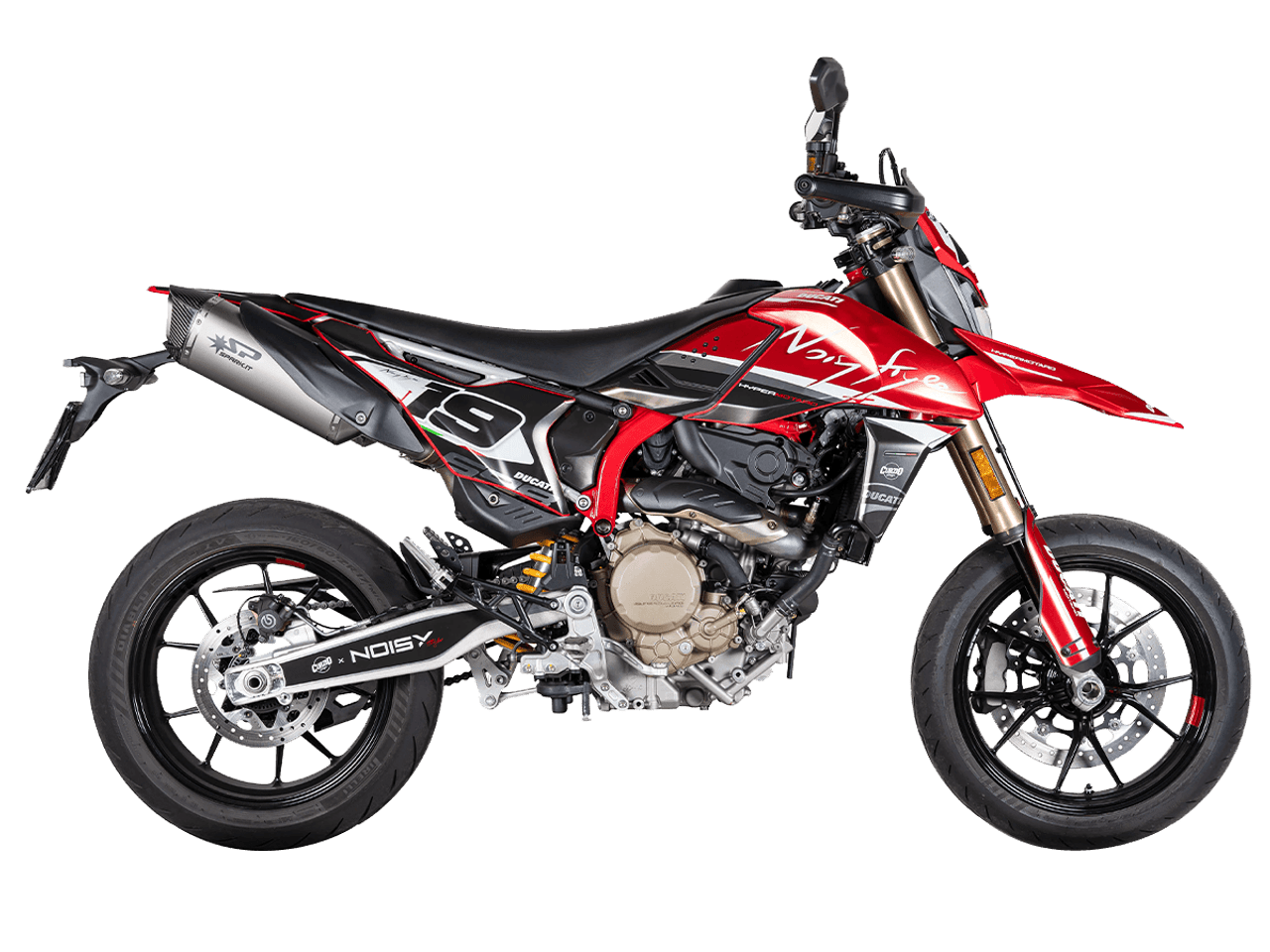 Spark Ducati Hypermotard 698 "Double Konix Evo Dark" Slip-On Exhaust