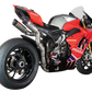 Spark Ducati Panigale V4 S/R Streetfighter "Double Dyno" Titanium Semi-Full Exhaust System (Carbon) (SingleArm Rear)
