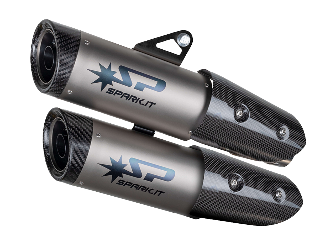 Spark Triumph Speed Triple 1200 "Double Dyno" Slip-On Exhaust (Carbon)