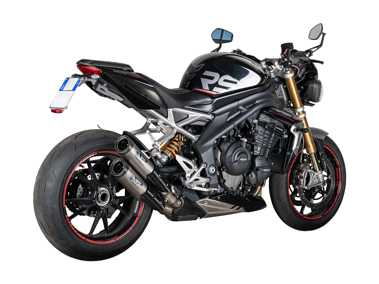 Spark Triumph Speed Triple 1200 "Double Dyno" Slip-On Exhaust (Carbon)