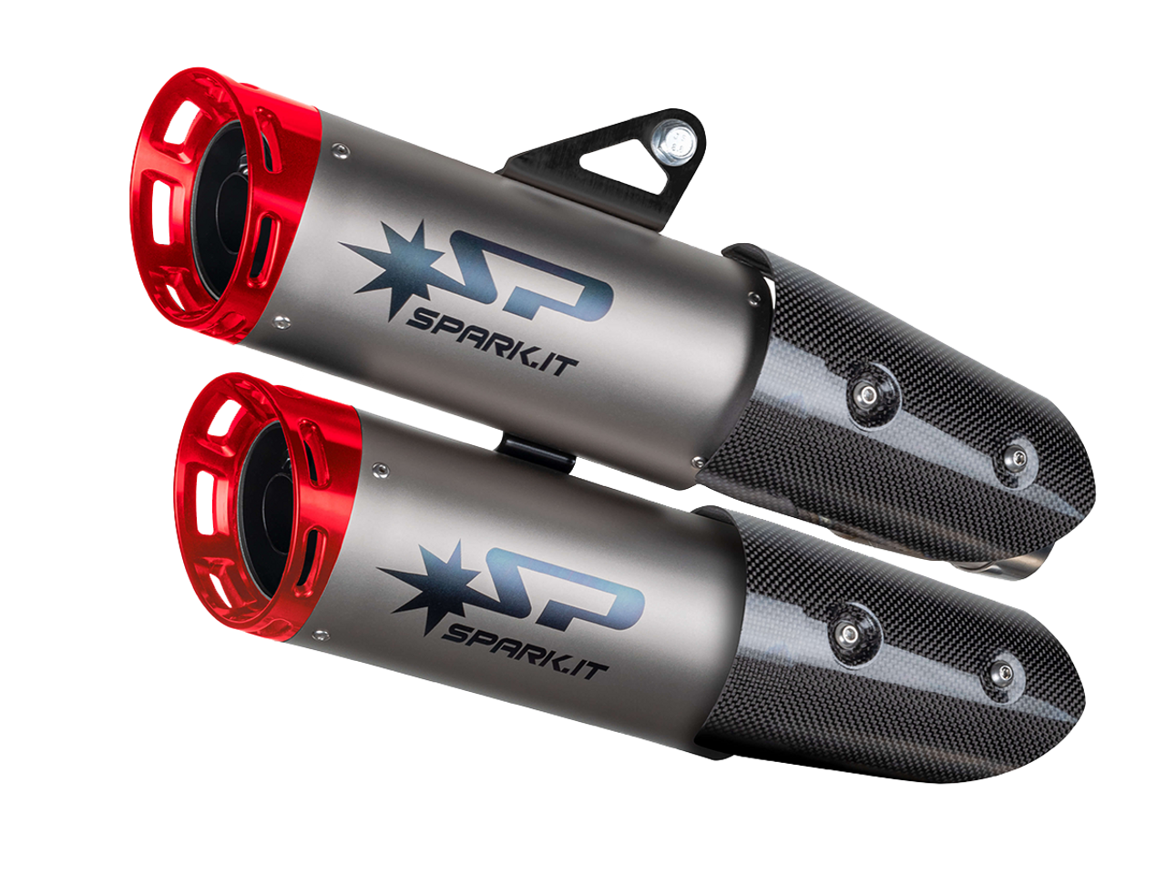 Spark Triumph Speed Triple 1200 "Double Dyno" Slip-On Exhaust (Red)