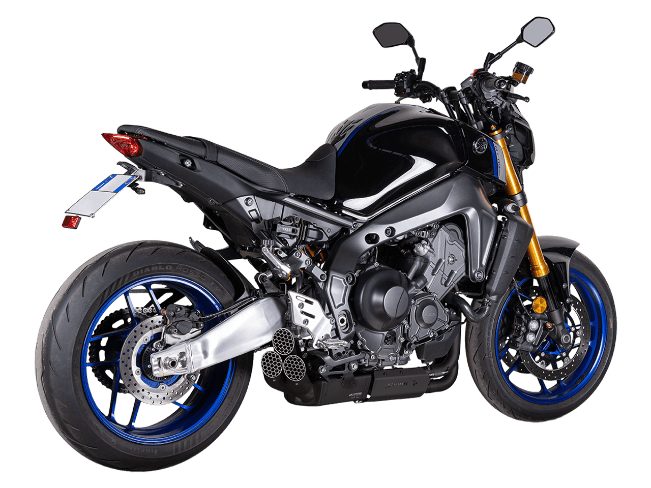 Spark Yamaha MT-09 / XSR 900 "Triple Exit Dark" Full Exhaust System (Race) (2021+)