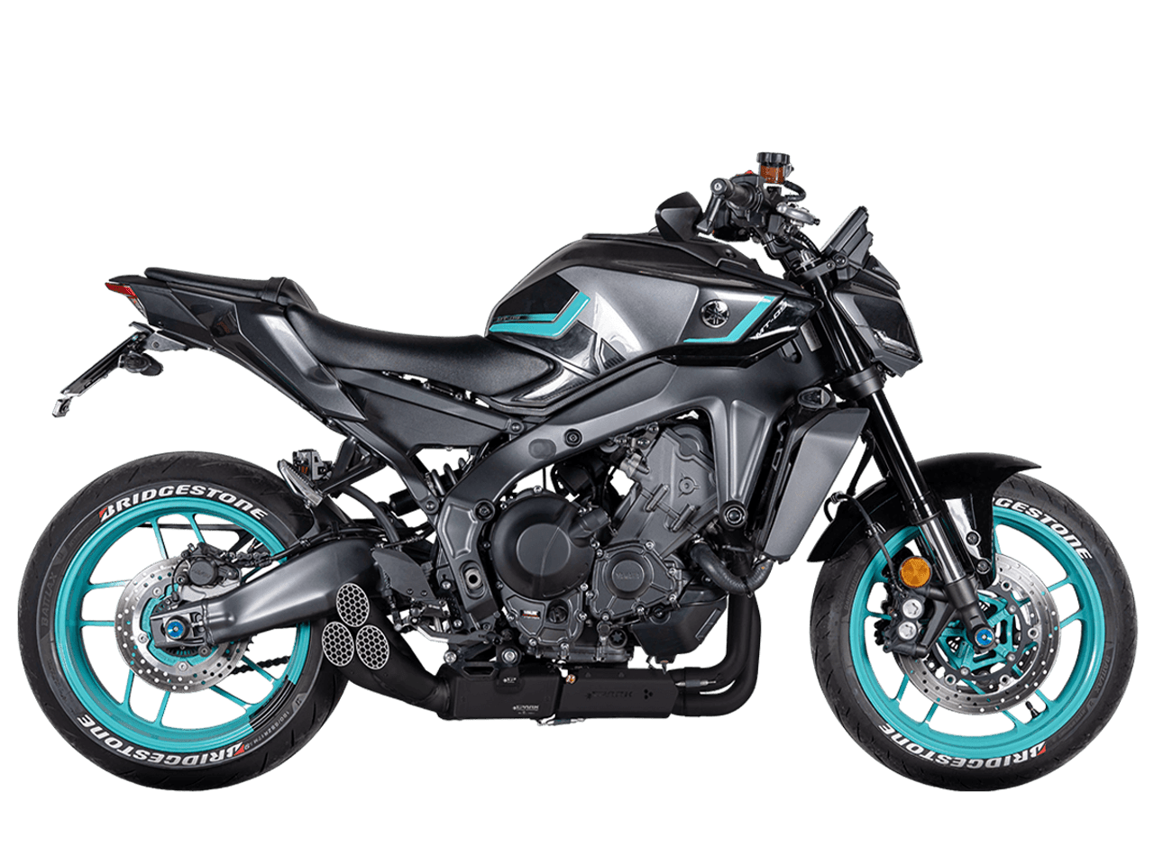 Spark Yamaha MT-09 / XSR 900 "Triple Exit Dark" Full Exhaust System (Race) (2021+)