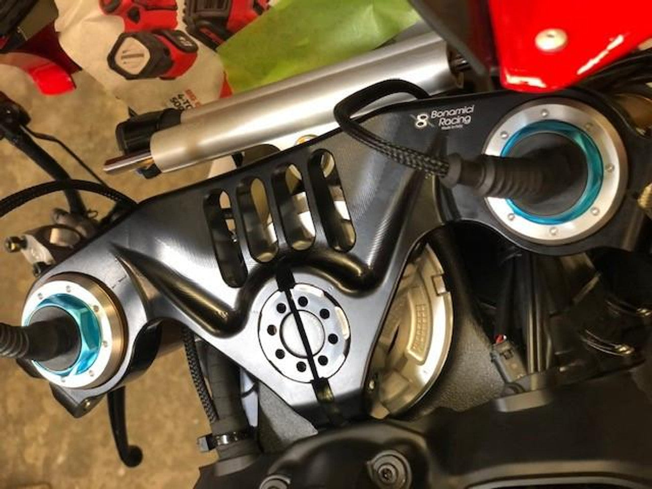 Bonamici Triple Tree Clamp Ducati Panigale V4 S/R (Black) (-2024)