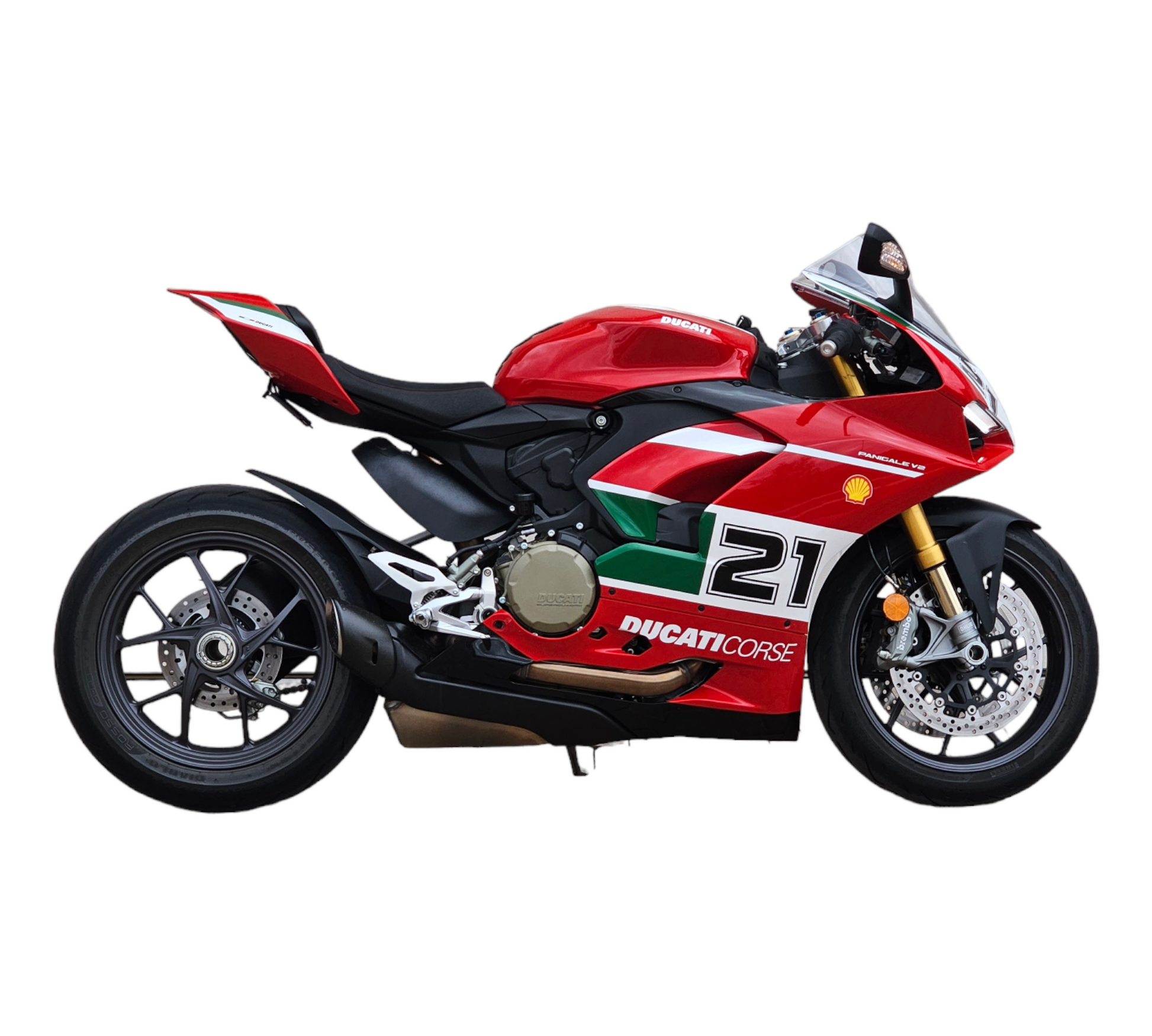 Ducati Panigale V2 fender eliminator white background