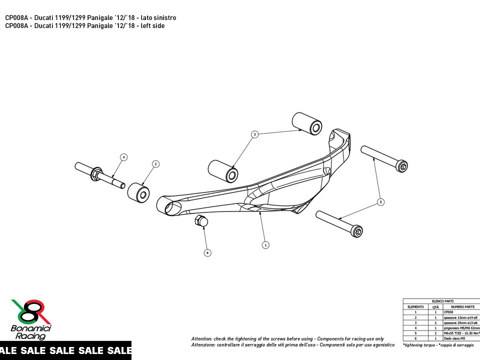 Bonamici Ducati Panigale 959, 1299, 1199 Case Savers