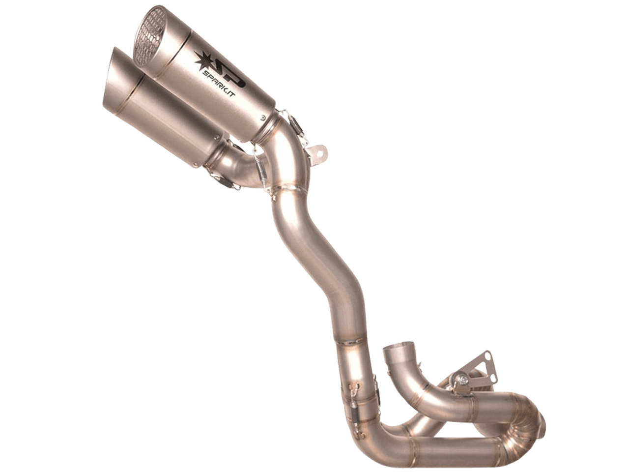 Spark Ducati Panigale V4 S/R Streetfighter "Double Grid-O" Titanium Semi-Full Exhaust System (SingleArm Rear)