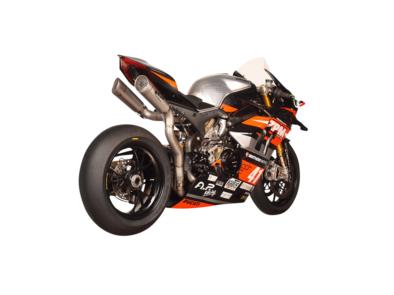 Spark Ducati Panigale V4 S/R Streetfighter "Double Grid-O" Titanium Semi-Full Exhaust System (SingleArm Rear)