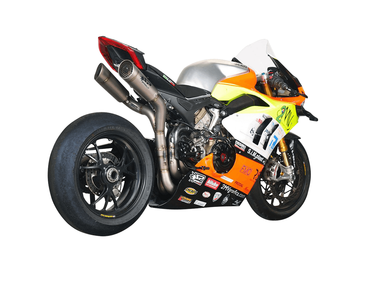 Spark Ducati Panigale V4 S/R Streetfighter "Double Grid-O" Titanium Full Exhaust System (WSBK Evolution) (SingleArm Rear)