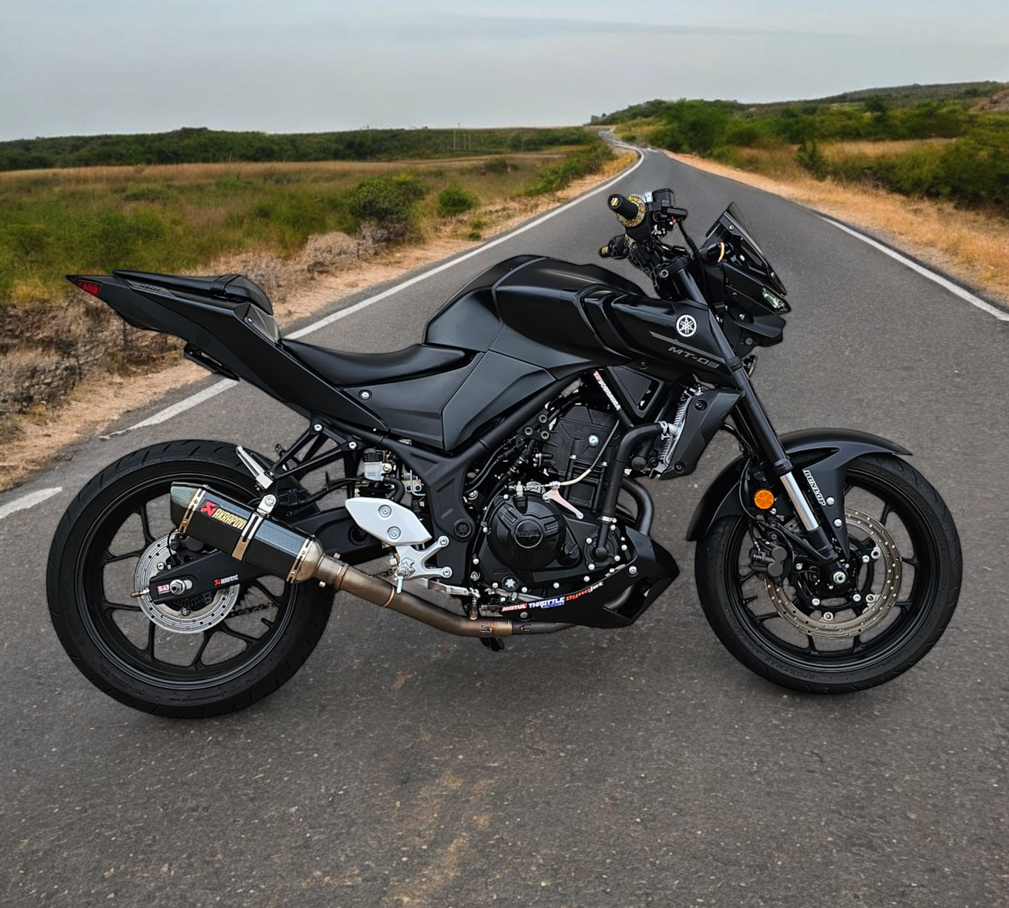 Yamaha MT03 fender eliminator full lifestyle view