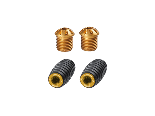 Bonamici Rearset Colored Toe Pegs & Footpeg Caps (Gold)