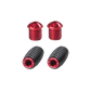 Bonamici Rearset Colored Toe Pegs & Footpeg Caps (Red)
